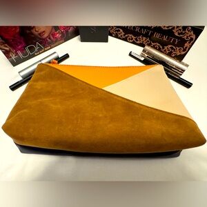 ❤️MAKEUP BAG❤️SUEDE & MIXED COLORS OF VINYL❤️